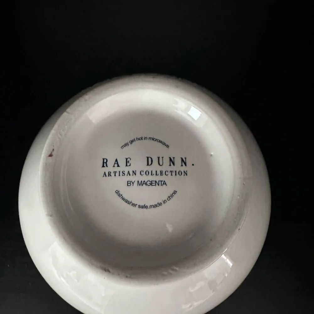 Rae Dunn 'Devour' White Ceramic Bowl